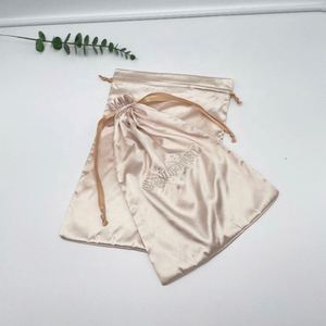 Sac à poussière de luxe en satin de soie avec cordon de serrage pour sacs à main et pochettes, pochette en soie brodée pour sac à main - Product Image 4