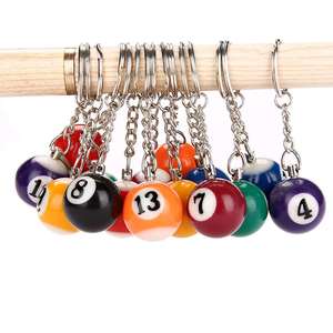 2025 nuevo llavero de bola de billar de resina de moda personalizado 32mm regalo de promoción de aleación de Zinc ligero - Product Image 1