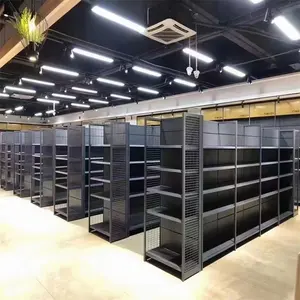 Rak pamer toko belanja supermarket rak pajangan kayu rak supermarket