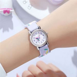 นาฬิกาข้อมือดิจิตอลผู้หญิง รุ่น A08712-2 ดีไซน์น่ารัก สีเขียว แฟชั่น สายสแตนเลส หน้าปัดกระจก เข็มเรืองแสง ลายการ์ตูน - Product Image 3