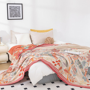 Mùa Hè Mới Năm Lớp 100% Cotton Muslin Khăn Chăn, Dày Đơn Hoặc Đôi Người Điều Hòa Không Khí Chăn - Product Image 3