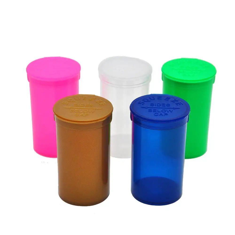 Pop top Squeeze jar Container Stash Pots Medical Pills 13 19 Dram BUY IN BULK UK 