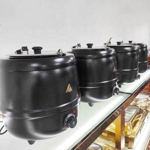 Pentola Elettrica per Zuppa in Ferro Nero o Plastica, Scaldavivande per Catering e Buffet, 10L in Acciaio Inox, Pentola Elettrica per Riscaldare Zuppe per Hotel - Product Image 1