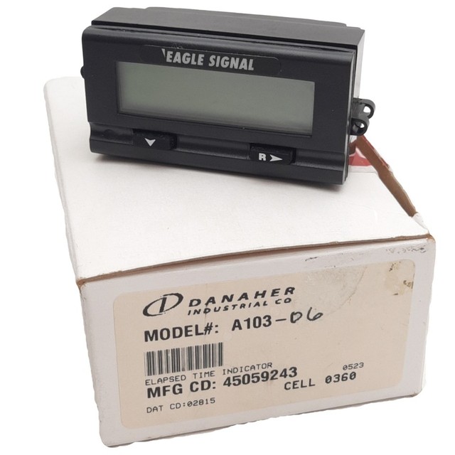 PLC A103-006 Electronic Counter 7-Digit, 115-230VAC, 68mm x 33mm Panel Warranty Product