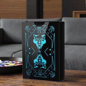 Naipes de Plástico Reciclable Ecológico, Impermeable, de Doble Cara, con Diseño de Patrón Simétrico, de Esquina Cuadrada Negra, para Peces Koi - Product Image 1