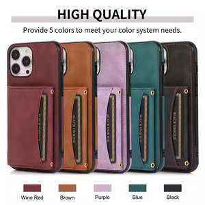 เคสโทรศัพท์หนัง PU หรูหราแบบใหม่ พร้อมช่องใส่บัตร สำหรับ 16 Pro 15 Plus 14 13 12 11 7/8P X/Xs เคสป้องกัน - Product Image 2