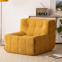 Sofá Individual Moderno de Lujo ModHomi, Tapizado en Terciopelo, Diseño Acolchado, Relleno de Espuma, Cómodo para Espacios Pequeños, Muebles para el Hogar