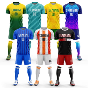 Completo da <span class=keywords><strong>Calcio</strong></span> Unisex Personalizzato per la Nuova Stagione 2025, Maglia a Maniche Corte Stampata, <span class=keywords><strong>Set</strong></span> Uniforme da <span class=keywords><strong>Calcio</strong></span> - Product Image 1