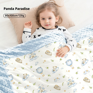 Literie bébé personnalisée à motifs végétaux et floraux : Housse en tricot confortable, Couette/couverture respirante pour bébé - Product Image 4
