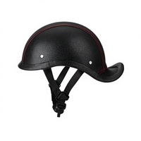 [Personnalisé] Casque de moto rétro pour l'été, scooter, cruiser, queue droite, universel, sans visière, 56-60 cm