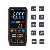 Multimètre numérique intelligent UT121B True RMS Tension Fréquence Double affichage NCV LIVE Gamme automatique 6199 Comptes CATIII 600V