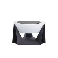 Lámpara de Pilar LED solar moderna para decoración de jardín IP65, tamaño pequeño para Villa, puerta, césped, poste superior, iluminación