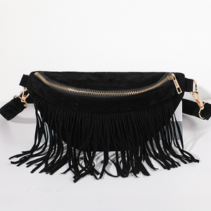 Wholesale Personalized Custom Logo Fringe Fanny Pack Women's Suede Chest Bag Fashion Waist Crossbody Bag - Product Image 6