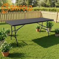 Nouvelle table pliante de qualité industrielle 2026, table de banquet, table de camping, table de pique-nique d'extérieur, haute capacité de charge