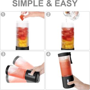 Mixeur portable personnalisé avec logo, 450 ml, pour l'extérieur et les voyages, vente en gros - Product Image 5