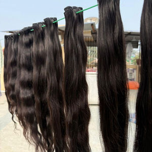 Mèches de cheveux humains ondulés naturels d'un seul donneur, tissages de cheveux vierges non traités, texture longue et douce pour extensions, coiffures et perruques - Product Image 6