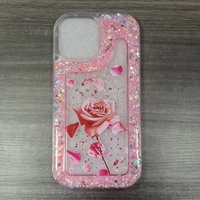 Coque de téléphone de luxe en TPU scintillant pour iPhone 17 16 15 14 13 12 et Motorola G05 G35 G55 E14 G84 G54 G14 E13, motif floral pour femme