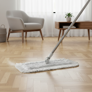 Mopa para Polvo Gizmop de 40 cm, con Bucle de Algodón, Tela de Poliéster, Antibacteriana, Reutilizable, Sostenible, Duradera, Autoescurrible, para Pisos de Parquet, Seca - Product Image 3