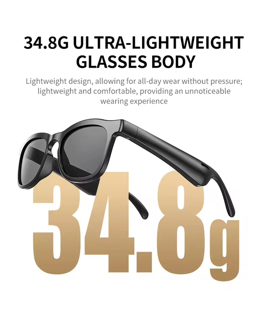 Smart Glasses TWS Earbuds Touch Control Bone Conduction Headphones 2026 XG86 HiFi Smart Sunglasses IPX5 Waterproof 4-5 Hours