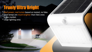 Lampada da Parete LED a Energia Solare IP65 Impermeabile con Sensore di Movimento PIR, Doppia Luce <span class=keywords><strong>per</strong></span> <span class=keywords><strong>Illuminazione</strong></span> Esterna Commerciale e Decorativa - Product Image 4