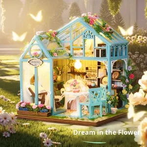 Hamaileon Book Nook Garden Handmade 3D Flower Dollhouse Cabin Know Me DIY Set for Valentine's Day Birthday Graduation Miniatures - Product Image 1