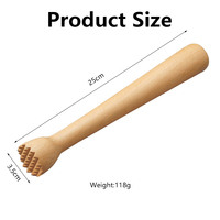 Outils de bar professionnels, pilon à citron, presse-agrumes, manche en bois durable, pilon à cocktail pour bar à domicile, boissons aux fruits