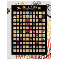 Custom Professional Factory Must 100 Película, Anime, Fecha, Películas de terror, Libros, Cosas para hacer Scratch Off Bucket List Poster