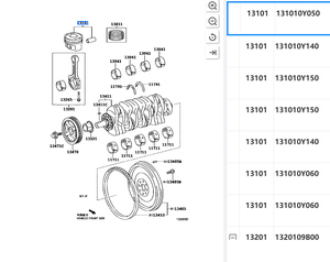 Juego de Pistones de Repuesto Personalizados Auferay de 77 mm para VIOS 5NR 7NR NSP151 OE 13101-0Y050, Sistemas de Motor Automotriz, Pistones y Piezas - Product Image 5