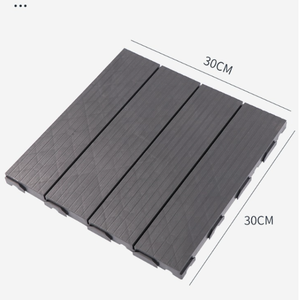 HFBH fabbrica a basso prezzo WPC impermeabile Patio esterno decorativo piastrelle fai da te ponte ad incastro piastrelle - Product Image 1