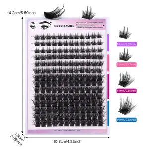 Wholesale Segmented DIY Mix length Handmade Thin Band Soft simulation persistent Curling lashes combo pack Set