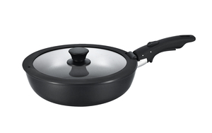 Precio barato 3,0 Mm Revestimiento derivado de piedra Utensilios de cocina de granito de aluminio Sartén antiadherente para el hogar Cocina Restaurante Cocina - Product Image 2