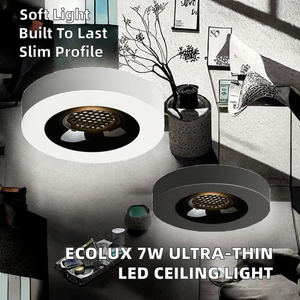 Plafonnier LED Moderne Ecolux 7W IP54 en Aluminium Ultra-Fin Spot Anti-Éblouissement Montage en Surface Downlight Intérieur Maison CRI 80 - Product Image 2