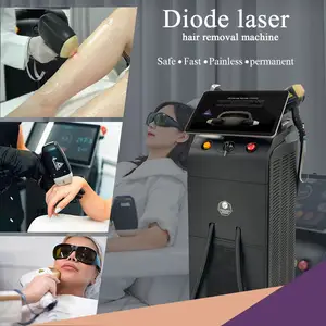 Máquina de remoção de pelos a laser, mais novo 2022 gelo de titânio 1600w diodo laser 808 diodo máquina de remoção de pelos