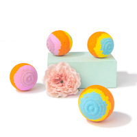 Boule de bain en laine colorée Agent de bain moussant parfumé à la lavande et à la rose pour le spa et l'heure du bain des enfants