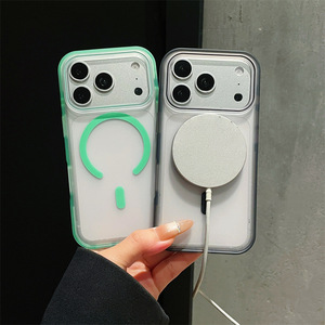 เคสโทรศัพท์มือถือแบบแม่เหล็กสีใหม่ด้านแบบด้าน สำหรับ iPhone 18 17 16 15 Pro Max ป้องกันการกระแทก ฝาหลังโปร่งแสง - Product Image 3