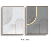 Peintures modernes, œuvres d'art minimalistes, lumière LED, peintures murales abstraites, décoration simple pour l'entrée