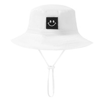 2 Piezas de Sombrero para Bebé con Cara Sonriente, Gorro de Pescador para Niños y Niñas de 0 a 5 Años, Protección Solar UPF 50+, 100% Algodón, Casual