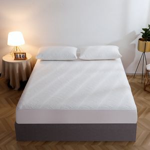 Protector de colchón impermeable de punto Jacquard de microfibra 400TC, alfombrilla de cama, capa de aire para uso en hospitales domésticos, Premium para todas las estaciones - Product Image 3