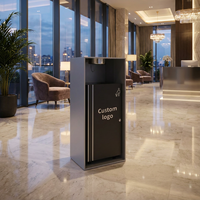 Contenedor de Basura Rectangular Profesional de Metal Resistente y de Alta Calidad para Exteriores, con Logotipo Personalizado, Abierto por Arriba, para Reciclaje Comercial