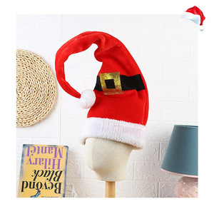 Décorations et cadeaux de Noël en tissu, chapeaux de Père Noël, chapeaux de clown, chapeaux d'<span class=keywords><strong>elfe</strong></span>, chapeaux de Père Noël pour les fêtes, styles variés - Product Image 2