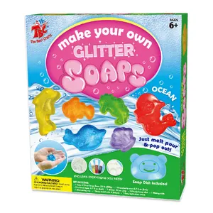 OEM hot selling non toxic product Make Your Own Glitter Soap set for kids funny DIY kit for girls and boys