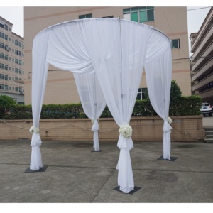Heavy duty aluminum pipe and drape round adjustable curtain kits for outdoor wedding - Product Image 2