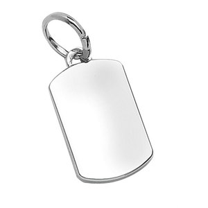 Ciondolo rettangolare placcato 13x21 mm, gioiello alla moda - Product Image 1