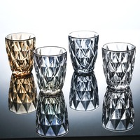 Ensemble de tasses en verre au design nordique minimaliste, couleur unie, cristal épaissi, résistant à la chaleur, antidérapant, pour thé, bière, lait, jus