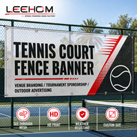 Bannière en vinyle maillé robuste et résistante aux intempéries, personnalisable, idéale pour clôtures de terrains de tennis, image de marque de club, publicité de tournoi et affichage promotionnel - Meilleure vente