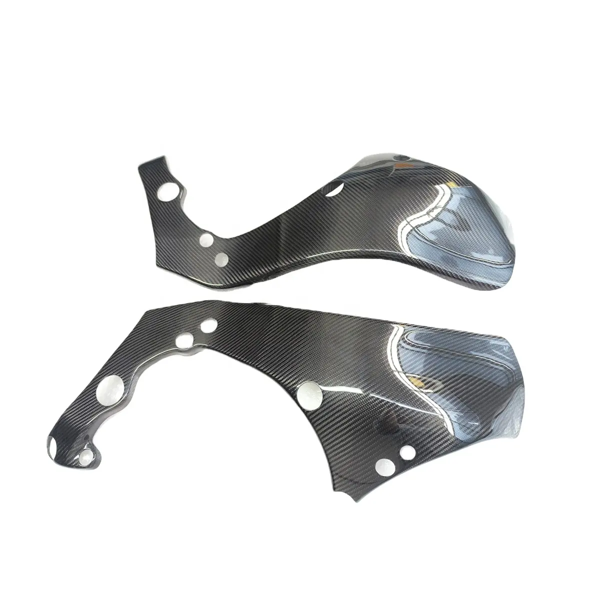 Quality carbon fiber motorcycle parts glossy carbon frame covers thin covers for Kawasaki ZX10R 2016+