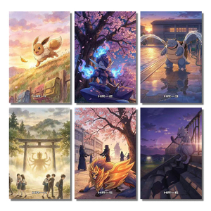 YQ personnalisé en gros cadeau bande dessinée Eif bébé cartes à collectionner moelleux <span class=keywords><strong>petit</strong></span> monde acrylique Art conseil Pokemoned Booster boîte jeu de société - Product Image 6