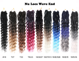 Commercio all'ingrosso della fabbrica Nu Locs con estremità ricci <span class=keywords><strong>capelli</strong></span> sintetici intrecciati dea Locs uncinetto <span class=keywords><strong>capelli</strong></span> ricci finti Locs uncinetto <span class=keywords><strong>capelli</strong></span> ondulati - Product Image 2