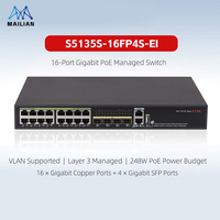 Conmutador de Acceso Gigabit Mejorado de la Serie S5135 GH3C, Totalmente Administrado, 16-48 Puertos, Opción con POE, Apilable para Redes Empresariales