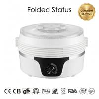 Déshydrateur alimentaire pliable OEM ODM, déshydrateur de fruits empilable multi-niveaux, certifié FDA LFGB